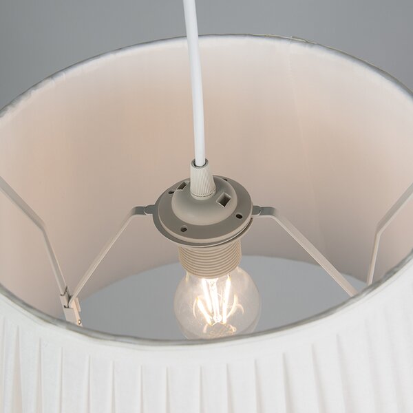 Lampada a sospensione retrò crema 45 cm - Plisse