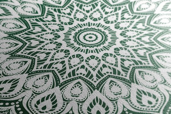 Stampa su tela – Mandala armonia su sfondo verde