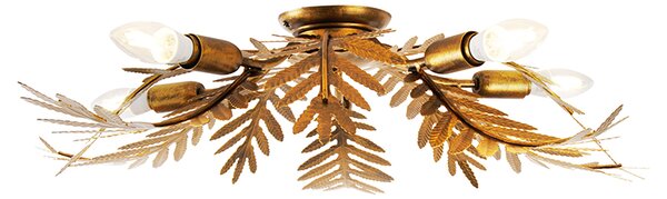 Plafoniera smart vintage oro 70 cm incl. 5 WiFi B35 - Botanica
