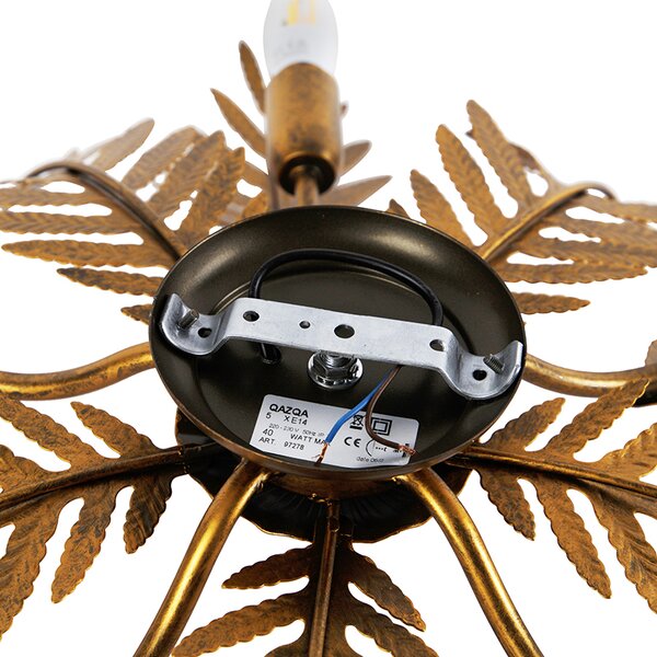 Plafoniera smart vintage oro 70 cm incl. 5 WiFi B35 - Botanica