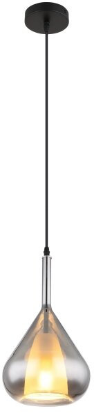 Globo 15542 - Lampadario a sospensione con filo GEEKY 1xE27/60W/230V diametro 20 cm nero