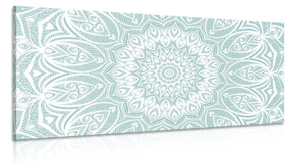 Quadro su tela – Mandala armonia su sfondo blu