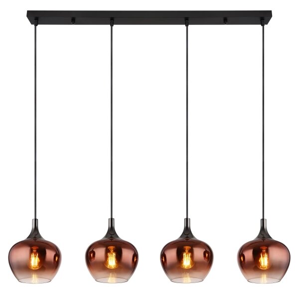Globo 15548-4HG - Lampadario a sospensione con filo MAXY 4xE27/40W/230V rame