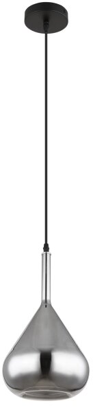 Globo 15542 - Lampadario a sospensione con filo GEEKY 1xE27/60W/230V diametro 20 cm nero