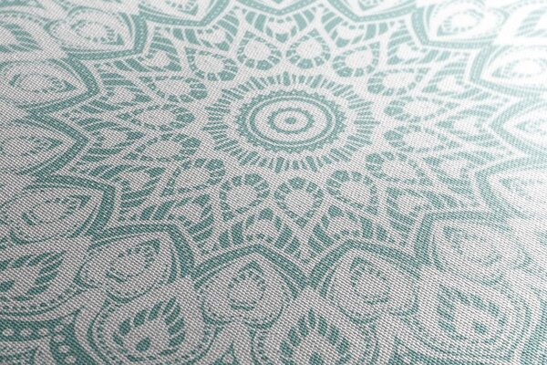 Quadro su tela – Mandala armonia su sfondo blu