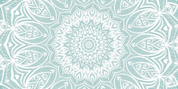 Quadro su tela – Mandala armonia su sfondo blu