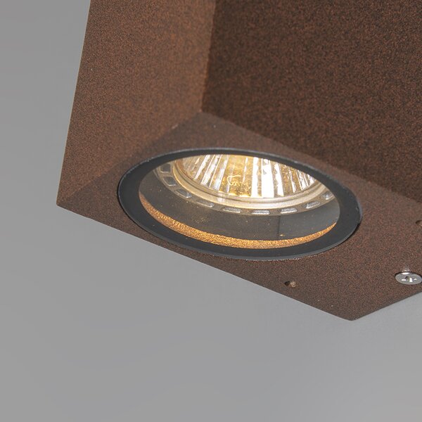 Set di 2 lampade da parete industriali ruggine IP44 - Baleno