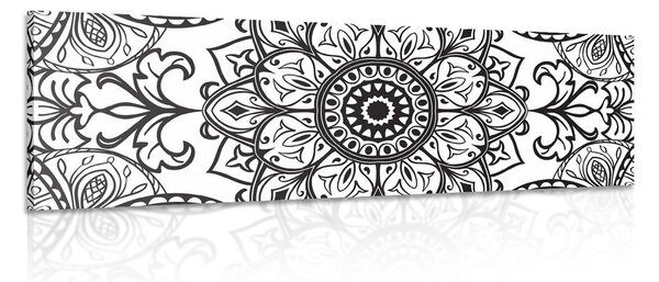 Quadro su tela – Ornamento bianco e nero