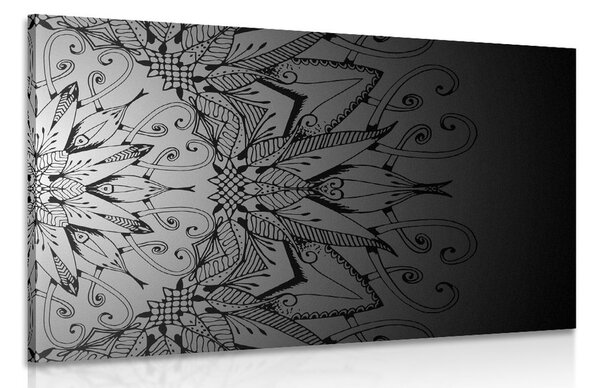 Quadro su tela – Mandala in bianco e nero