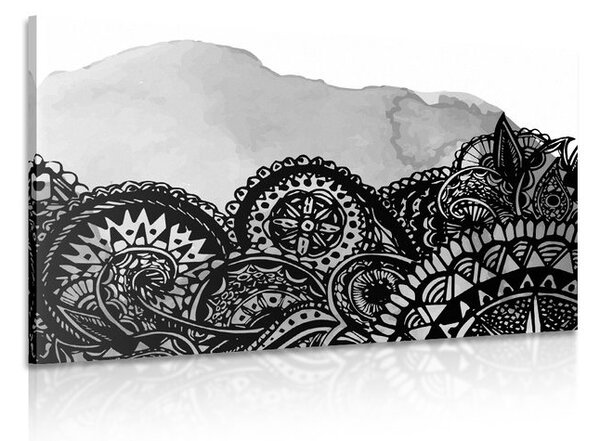 Stampa su tela – Mandala in bianco e nero