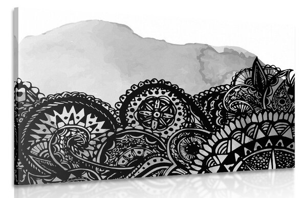 Stampa su tela – Mandala in bianco e nero