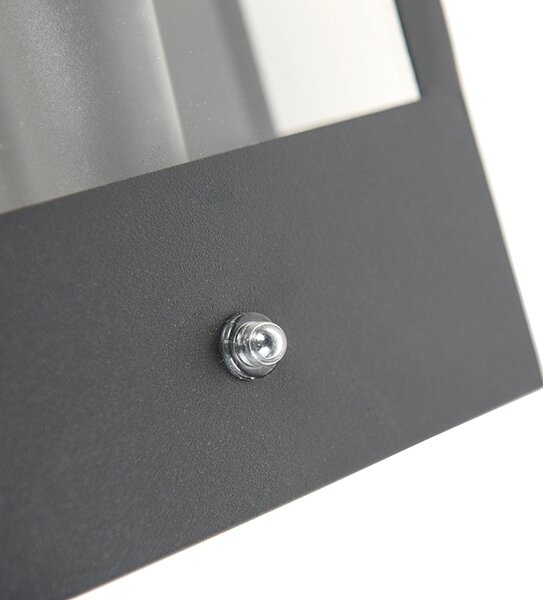 Lampada da parete per esterni nera con sensore crepuscolare - Rotterdam