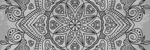 Stampa su tela – Mandala con tocco antico in bianco e nero