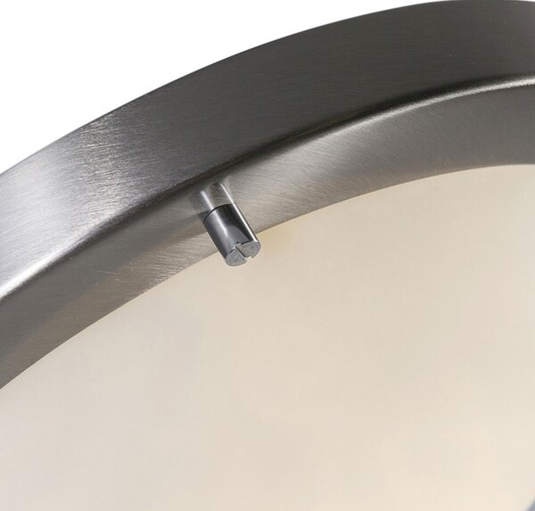 Plafoniera moderna in acciaio 31 cm IP44 - Yuma