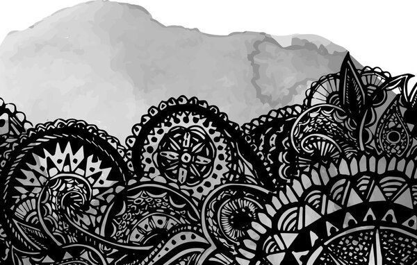 Stampa su tela – Mandala in bianco e nero