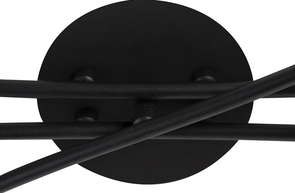 Plafoniera moderna nera 6 luci - Lofty