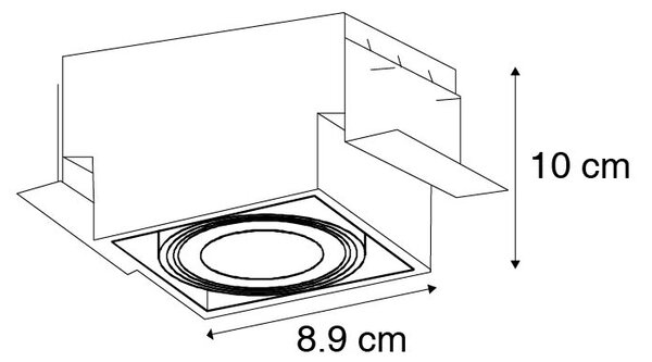 Faretto incasso bianco GU10 orientabile e girevole senza cornice - Oneon