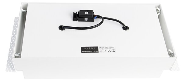 Faretto da incasso bianco orientabile e girevole G53 AR111 senza bordi 2-luci - Oneon