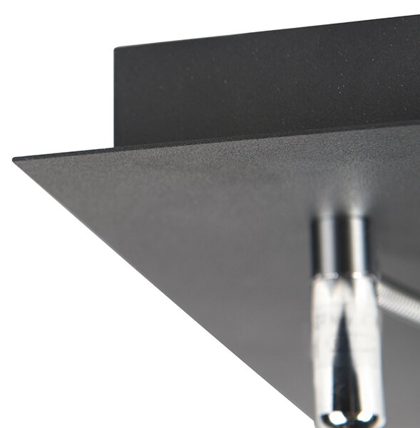 Faretto di design nero orientabile a 2 luci - Nox