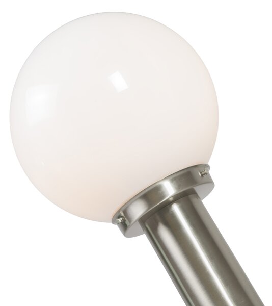 Lampada da esterno moderna a palo in acciaio inox 50 cm - Sfera