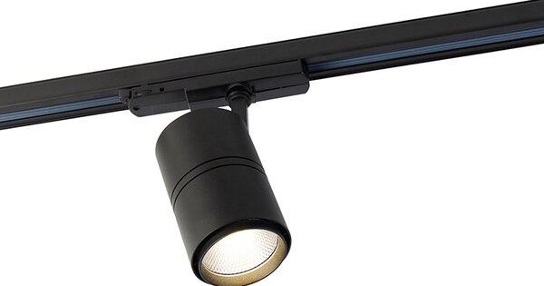 Faretto a binario moderno dimmerabile a 3 fasi nero con LED 3000K - Ruler 38