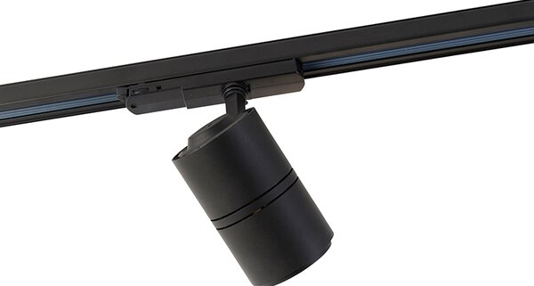 Faretto a binario moderno dimmerabile a 3 fasi nero con LED 3000K - Ruler 38