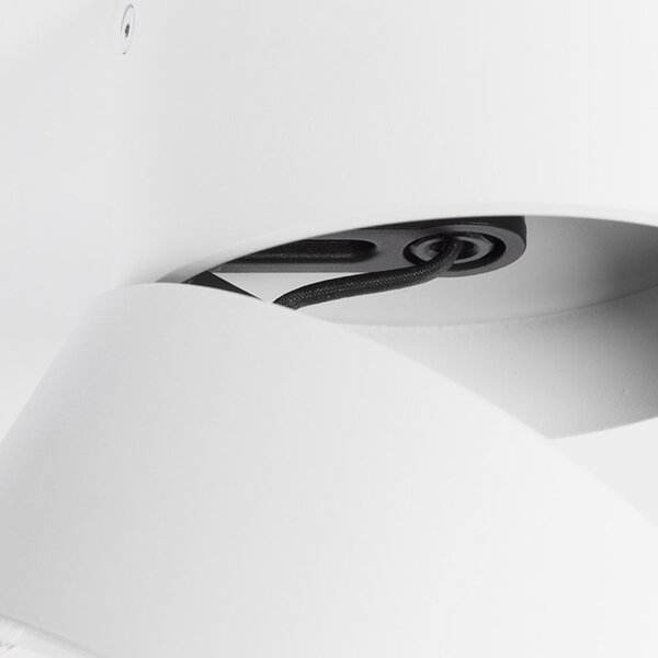 Faretto moderno bianco rotondo orientabile - Go Nine