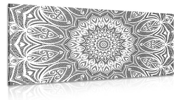 Quadro su tela – Mandala armonia in bianco e nero