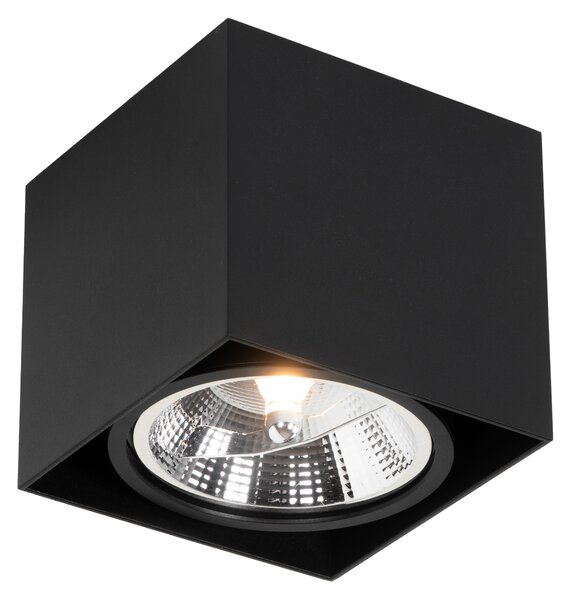 Faretto di design nero quadrato AR111 - Box
