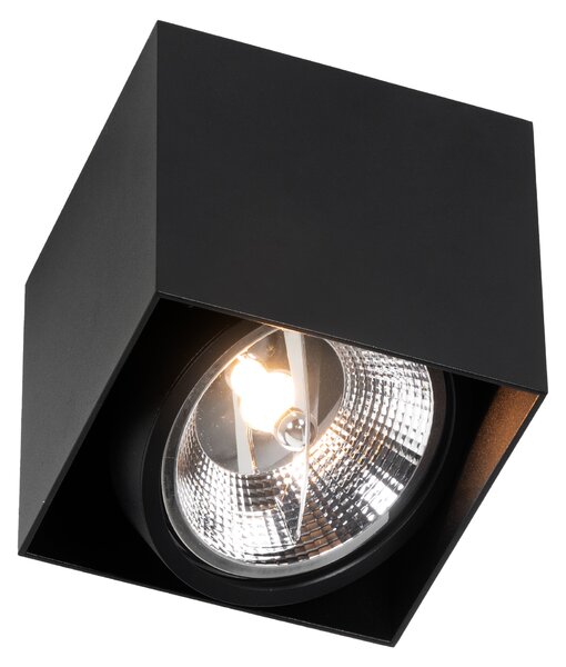 Faretto di design nero quadrato AR111 - Box