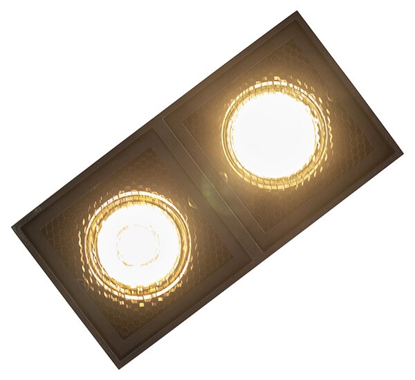 Faretto di design nero 2 luci - Qubo Honey