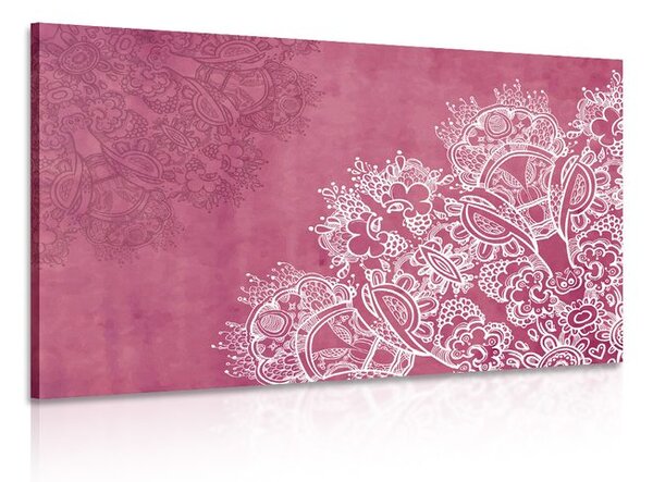 Quadro su tela – Elementi di Mandala floreale