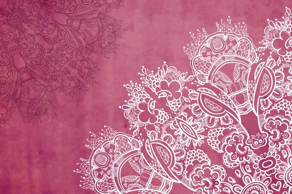 Quadro su tela – Elementi di Mandala floreale