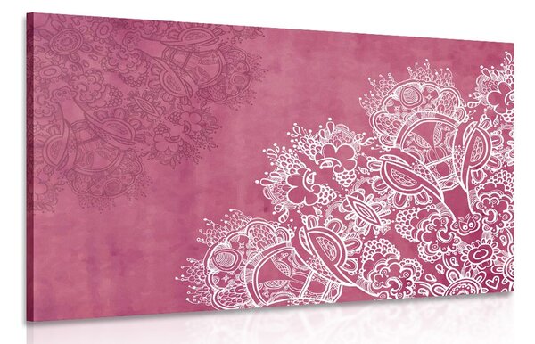 Quadro su tela – Elementi di Mandala floreale