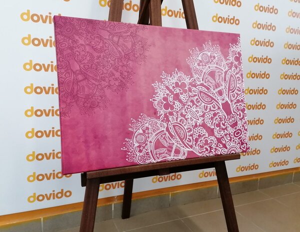 Quadro su tela – Elementi di Mandala floreale