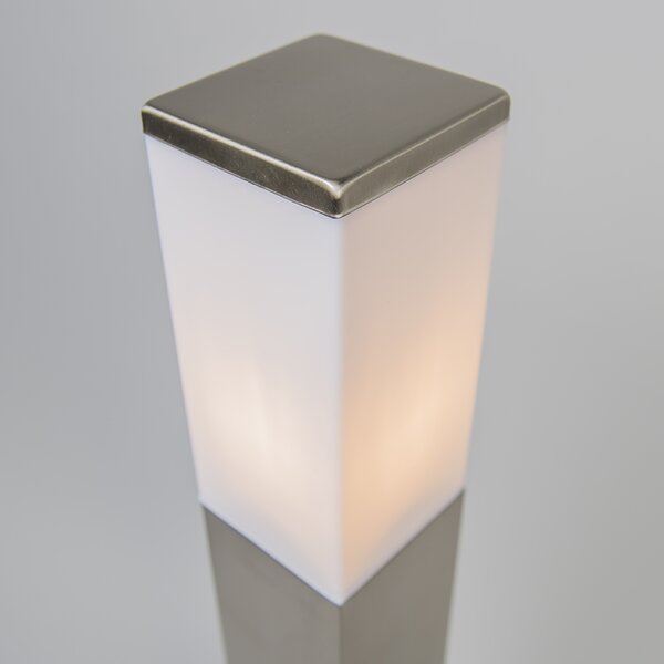Lampada da esterno in acciaio 80 cm IP44 - Malios con picchetto da terra e pressacavo