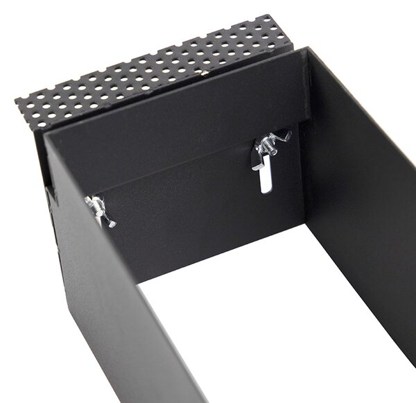 Faretto da incasso nero GU10 AR70 senza cornice 3 luci - Oneon