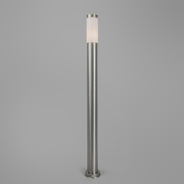 Lampada da esterno palo in acciaio 110 cm IP44 - Rox con picchetto da terra e pressacavo