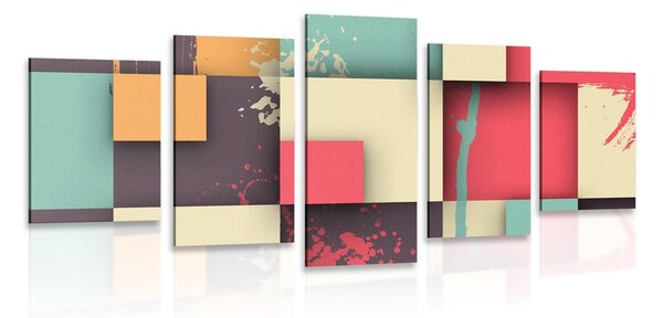Quadri 5 pezzi – Texture astratta