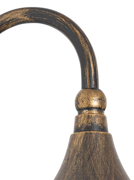 Lampada da parete per esterni oro antico IP44 con sensore di movimento - Daphne