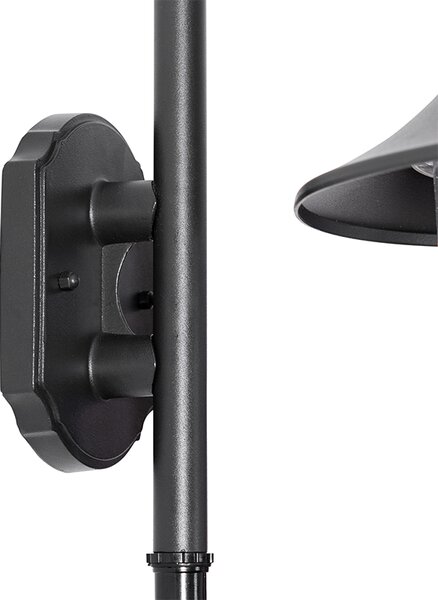 Lampada da parete per esterni nera IP44 con sensore di movimento - Daphne