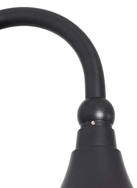Lampada da parete per esterni nera IP44 con sensore di movimento - Daphne