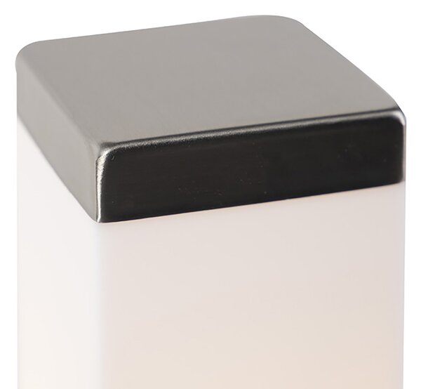 Lampada da esterno in acciaio con presa IP44 - Malios con picchetto da terra e pressacavo