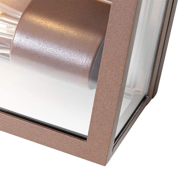 Plafoniera industriale marrone ruggine IP44 2 luci - Charlois
