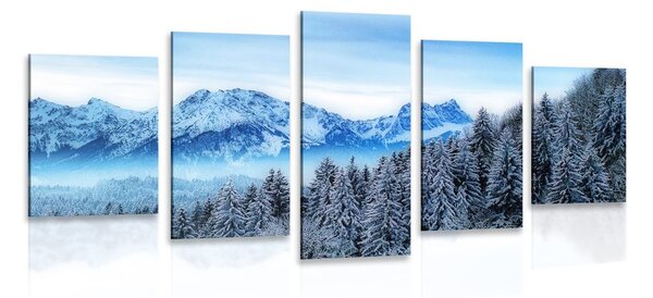 Quadri 5 pezzi – Montagne ghiacciate