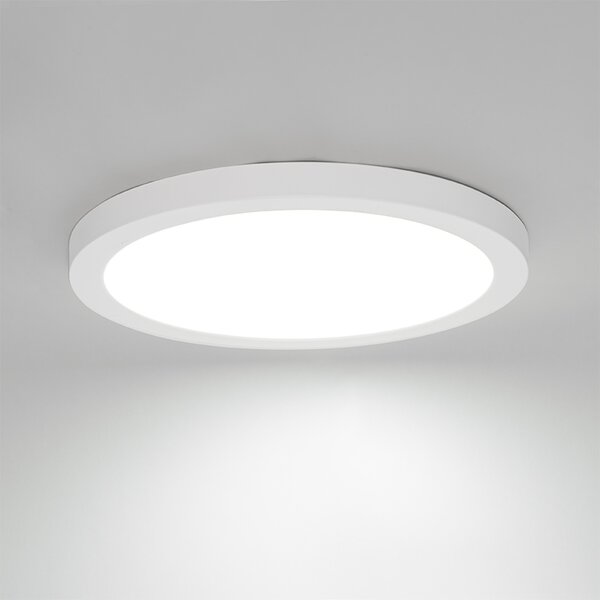 Faretto da superficie o da incasso bianco 30 cm incl. LED Dimmerabile a 3 livelli con interruttore DIP - Trans