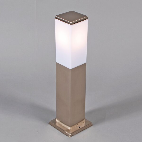 Lampada da esterno in acciaio 45 cm IP44 - Malios con picchetto da terra e pressacavo