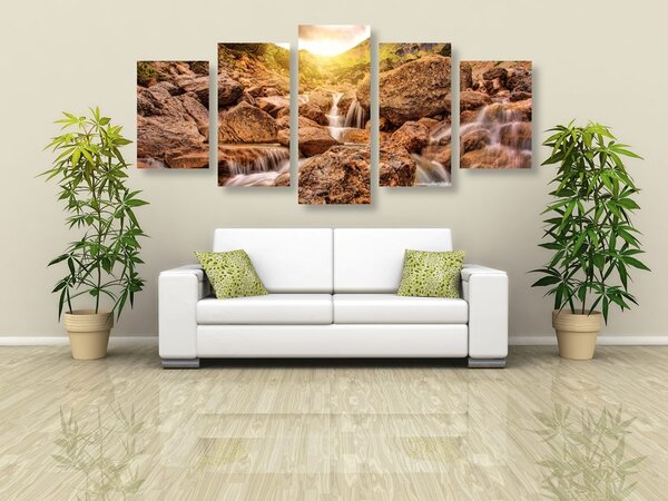 Quadri 5 pezzi – Cascate alpine