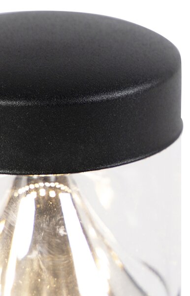 Lampada da esterno moderna nera 40 cm IP44 con LED - Roxy