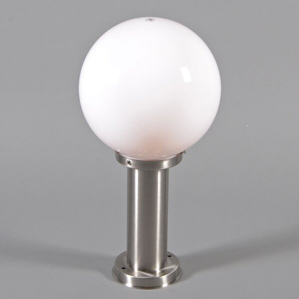 Lampada da esterno in acciaio inossidabile 50 cm - Sfera con picchetto a terra e ghiera per cavi
